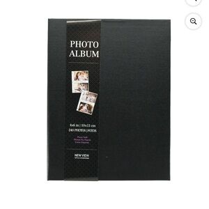 New View Gifts 8 x 10 Black Linen Photo Album, Holds 240 - 4"x6" Photos